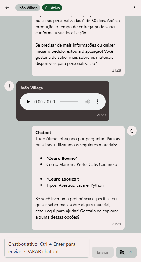 Chatbot WhatsApp para clientes